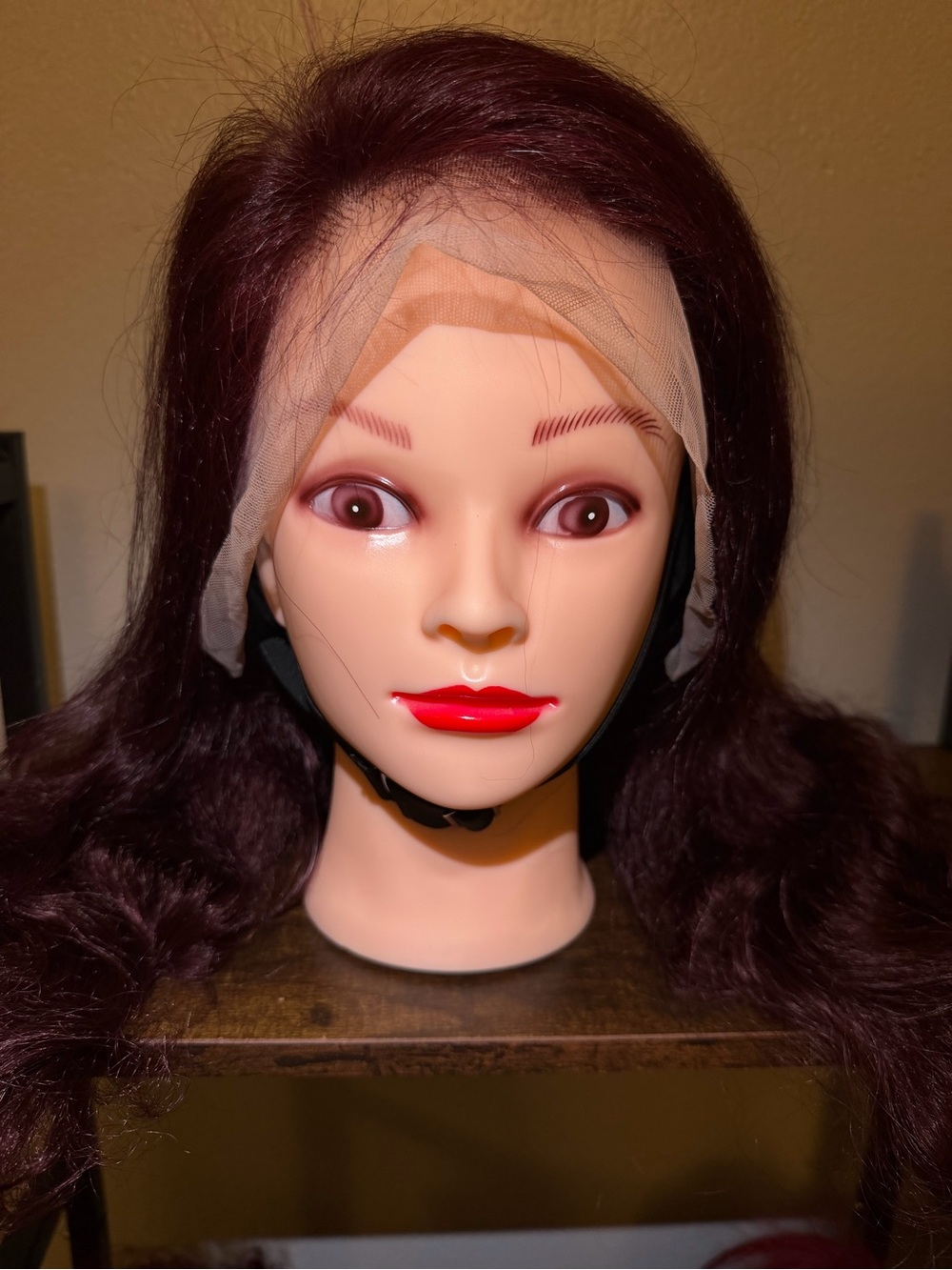 Lace Front Wig - Deep Burgundy Women Hair